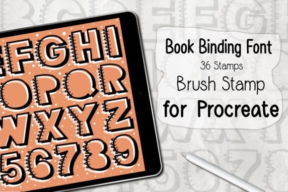 Download Book Binding Font ‪Procreate Stamp - Procreate Collection