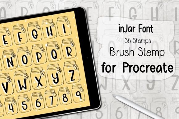 Download InJar Font ‪Procreate Brush Stamp‬ - Procreate Collection