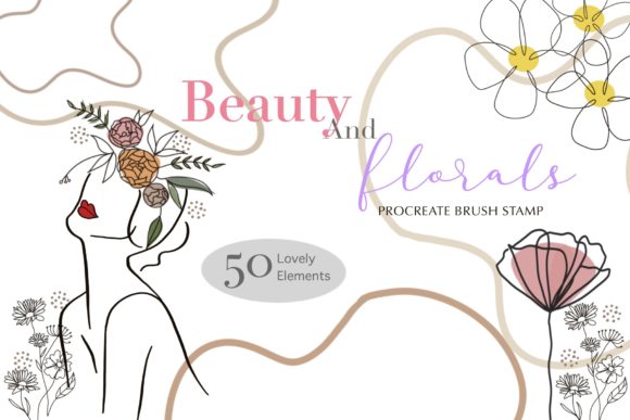 Download Beauty and Florals Procreate Brush Stamp - Procreate Collection