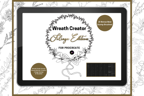 Download Procreate Foliage Wreath Creator - Procreate Collection