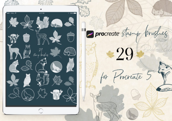 Download Procreate Stamps Brush Forest Animal - Procreate Collection