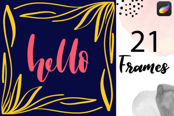 Download Procreate Brush Pack | 21 Frames | Decor - Procreate Collection