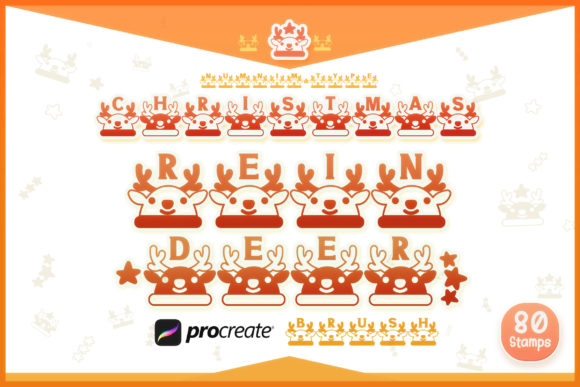 Download Procreate Brush Stamp Christmas Reindeer - Procreate Collection