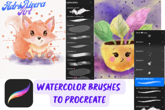 Download WATERCOLOR BRUSHES for PROCREATE🖌 - Procreate Collection