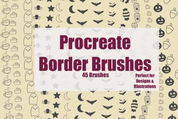 Download Procreate Halloween Line Brushes,borders - Procreate Collection