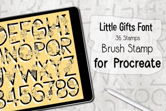 Download Little Gifts Font ‪Procreate Stamp‬ - Procreate Collection