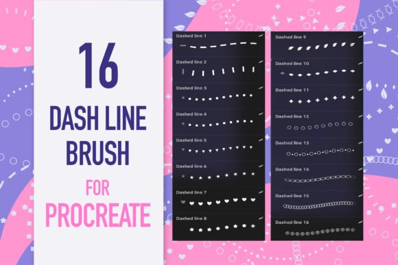 Download Dash Line Brushes for Procreate - Procreate Collection