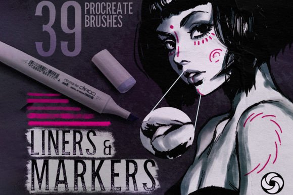 Download Procreate Liner &amp; Marker Brushes - Procreate Collection