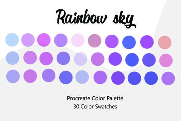 Download Rainbow Sky Procreate Color Palette - Procreate Collection