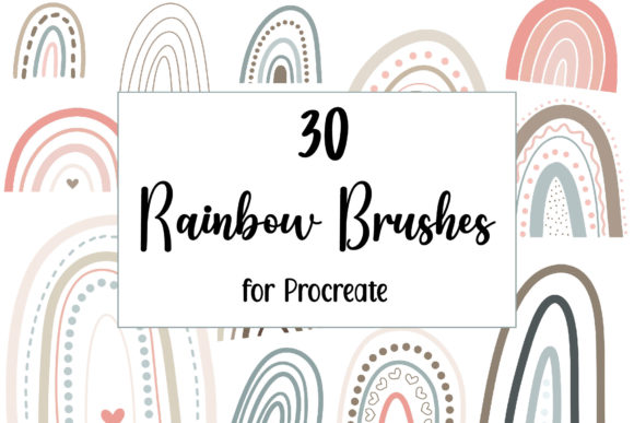 Download 30 Procreate Boho Rainbow Brushes Stamps - Procreate Collection