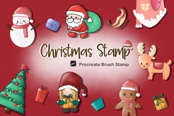 Download Procreate Brush Stamp 20 Christmas Set1 - Procreate Collection