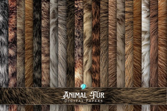 Download Animal Fur Digital Papers Printable - Animal fur Collection