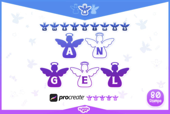 Download Procreate Brush Christmas Angel Alphabet - Procreate Collection