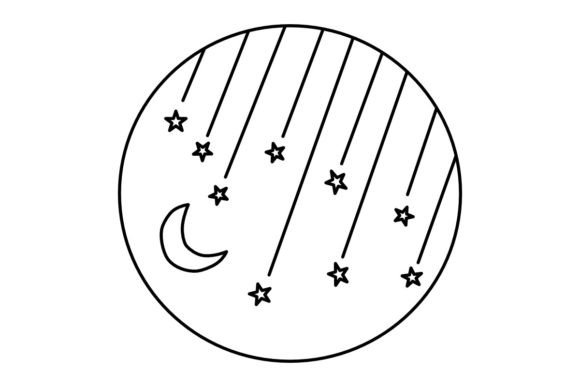 Download Moon and Stars Procreate Brush Stamp - Procreate Collection