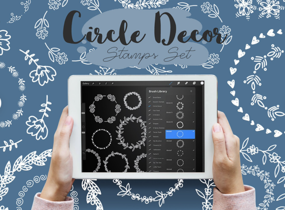 Download Procreate Stamps Decoration Circle Brush - Procreate Collection