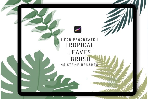 Download 45 Procreate Tropical Leaves Brush - Procreate Collection