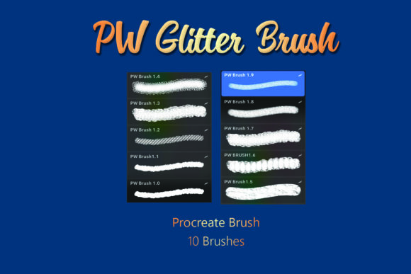 Download Pw Brush Procreate Brush Glitter Brushes - Procreate Collection