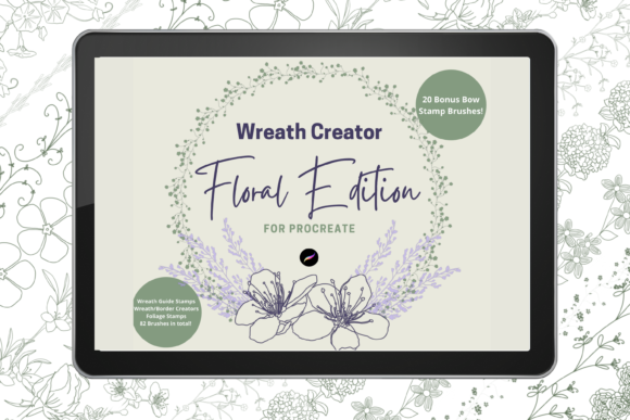Download Procreate Floral Wreath Creator Kit - Procreate Collection