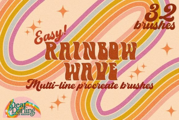 Download Rainbow Wave Procreate Brush Set - Procreate Collection