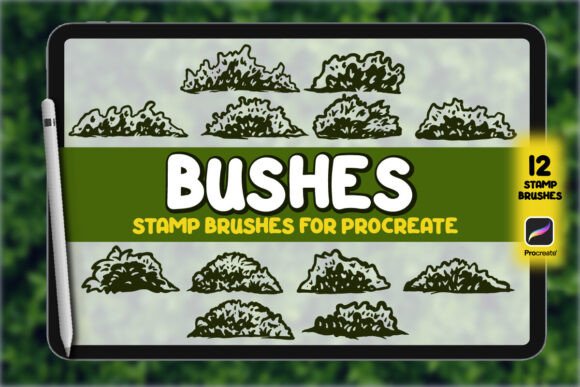 Download Bush Brush Stamp Set for Procreate - Procreate Collection