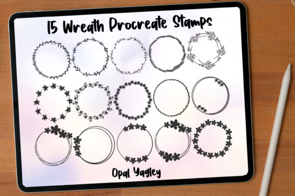 Download Wreath Procreate Brushes - Flower Stamps - Procreate Collection