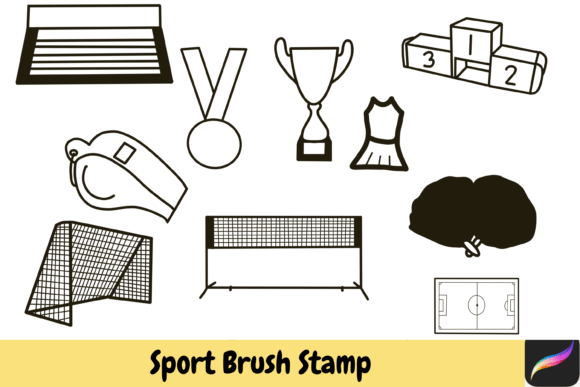 Download Sport Procreate Brush Stamps IPAD - Procreate Collection
