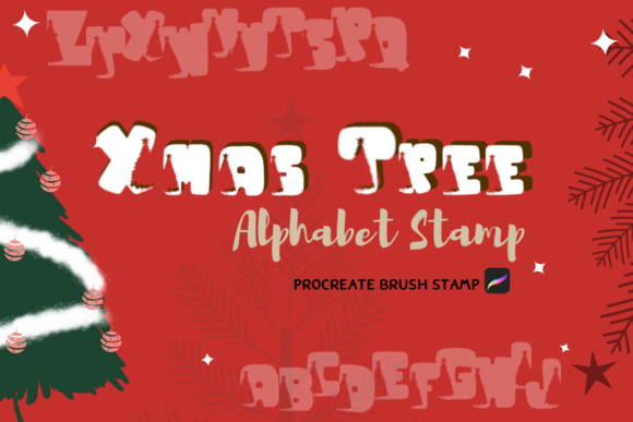Download Procreate Brush Stamp Xmas Tree Alphabet - Procreate Collection