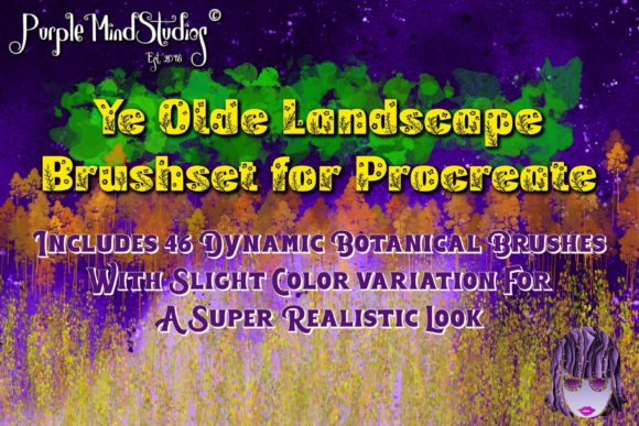 Download Ye Olde Landscape Brushset for Procreate - Procreate Collection