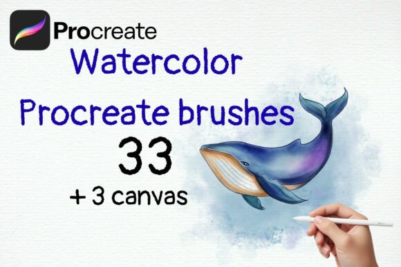 Download Watercolor Procreate Brushes 33 + Canvas - Procreate Collection